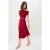 TRENDYOLMİLLA Dames Bordeaux Effen Midi Kort Asymmetrisch Jurken