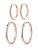 Hey Happiness Oorbellen ‘Pure Duo’  rose-goud