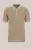 WE Fashion – Heren regular fit fijngebreide polo – Regular fit – Lichtbruin – Katoen –