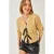 Geweven V-hals Korte Cardigan met Pompon