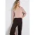 Street One Dames Silk-Look Shirt met rimpels in Roze