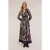 Motivi Long Viscose Dress With Scarf Pattern Blue