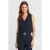 Geknipte V-hals Knopen Vest