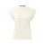 Casual Katoenen T-shirt met Kanten Rand bij de Mouwen Dames QS