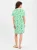 Marie Lund Jurk  grasgroen / wit