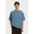 SELECTED HOMME oversized T-shirt gebreid lichtblauw