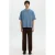 SELECTED HOMME oversized T-shirt gebreid lichtblauw