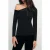 Reiss Off Shoulder Beaded Top Black