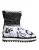 Gequiltde Boots Zwart Wit Graffiti Print