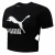 Puma Womens Classics Logo Cut Out Crop Top Zwart T-Shirt 579208 01