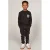 Sturdy rechtvallende longsleeve met backprint – antraciet/wit/petrol