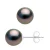 Oorbellen Wit Goud 375 – Echte Gecultiveerde Tahiti Parel Semi Rond 7,5-8 mm