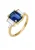 ELLI PREMIUM Ring  blauw / goud / transparant