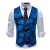 Slim-fit gilet met print, enkele rij knopen, blauw