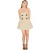 Odd Muse Dames: De ultieme bandeau-minijurk (Beige)