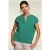 River Woods Green Cap Sleeves Shirt