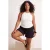 Trendyol Curve Dames Ecru Effen Mouwloos Getailleerd Grote maten Blouses