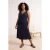 Trendyol Curve Dames Grijs Effen Midi Mouwloos Casual Recht Grote maten Jurk