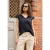 Shirt met losse schouders en gespleten hals