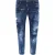 Dsquared2 Tidy Biker Jean Paint Splatter Donkerblauwe Denim Broek