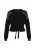 faina Gebreid vest  zwart / wit