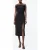 French Connection Bandeau Organza Mix Frill Midi Dress Black