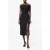 French Connection Bandeau Organza Mix Frill Midi Dress Black