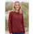 Blouse met ronde hals en smockdetail