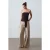 Strapless Slim-Fit Jersey Blouse met Strikdetail
