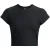 Under Armour Rival geribbeld cropped T-shirt voor dames (Zwart)