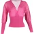 Emilio Pucci gebreide blouse met lange mouwen en V-hals in roze zijde