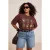 Trendyol Curve Dames Bruin Dierenprint Kort Oversized Grote maten T-shirts