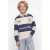 JACK & JONES JUNIOR gestreepte sweater met tekst – marineblauw/ecru