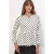 Gestippelde Crepe Blouse met Strikdetails