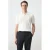 Mango Man regular polo met kabels wit