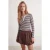 TRENDYOLMİLLA Dames Bruin Gestreept Lang, Getailleerd Blouses