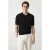 Mango Man slim fit gebreide polo – zwart