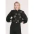 Mango blouse met borduursels – zwart