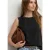 Blousetop met ronde hals en banddetail