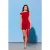 TRENDYOLMİLLA Dames Rood Dierenprint Kort / Mini Mouwloos Bodycon Jurken