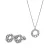 Orphelia ‘Estelle’ Dames 925 Sterling Zilveren Set: Ketting-Hanger + Oorknoppen – Zilver SET-7516