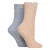 2-Pack Dames Twee Kleurige Gezellige Bed- en Huissokken – Warme Zachte Ontspannende Comfort