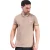 Lambretta Herenpoloshirt met drie punten (Cashew/Stone/Navy/Orange)