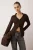 TRENDYOLMİLLA Dames Bruin Gestreept Lang Getailleerd Blouses