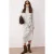 TRENDYOLMİLLA Dames Beige Gestreept Midi Lang Casual Recht Jurken