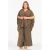 Curviss wide leg high waist broek olijfgroen
