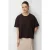 Oversized Crewneck Effen T-Shirt met Split