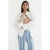 Mango flared gestreepte jeans – blauw