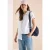 Cecil Dames Basic blouse met overhemdkraag in effen kleur in Wit