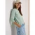 Shirt met lange mouwen, boothals en strepen